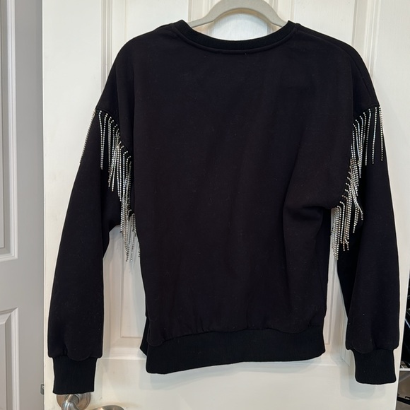 Skies Are Blue rhinestone fringe sweatshirt size small - Picture 4 of 4